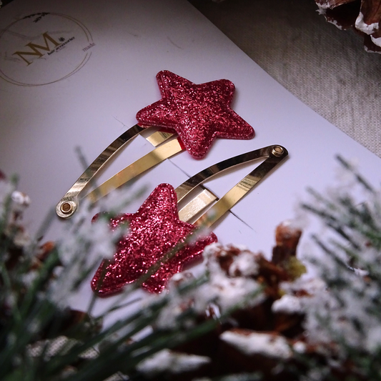 Festive collectie | klikklak - glitter roze ster
