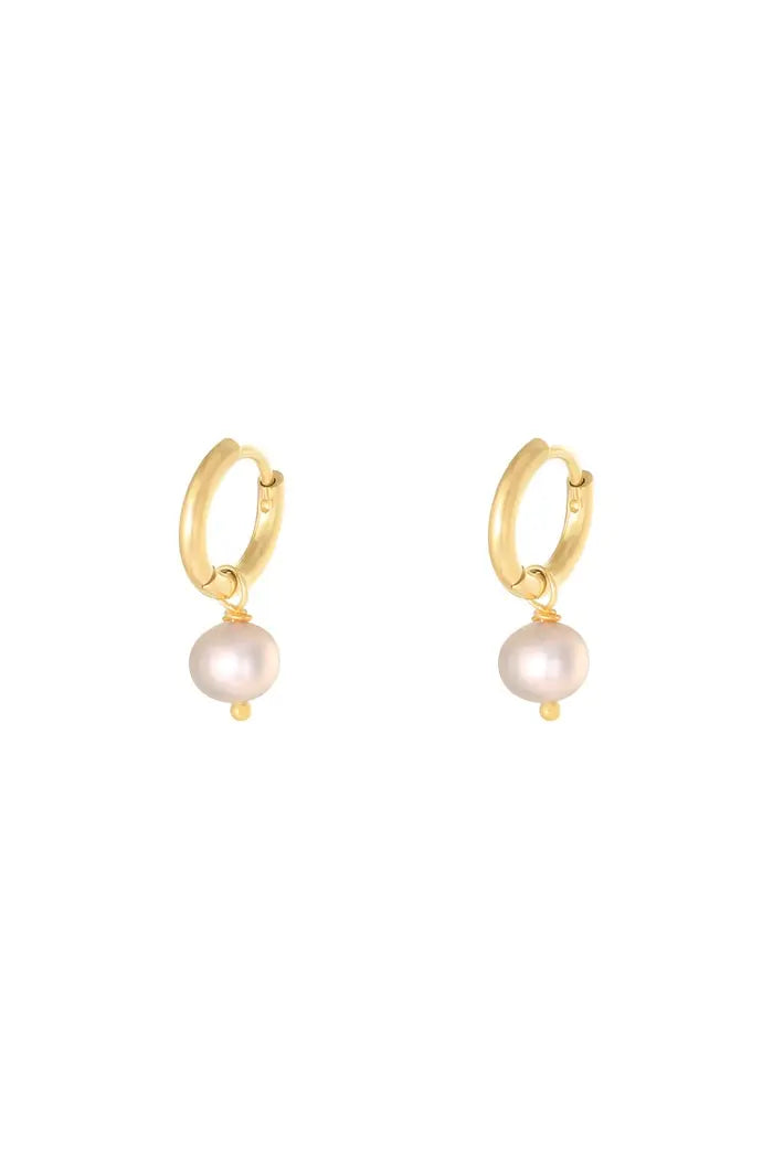 Oorbel - pearl of the sea roze
