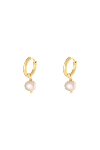 Oorbel - pearl of the sea roze